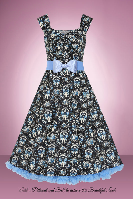 Racoon Romance Swing Dress