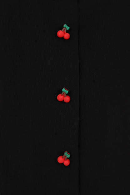 Cherry Pie Blouse in Black