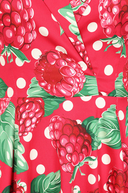 Raspberry Ripple Swing Dress