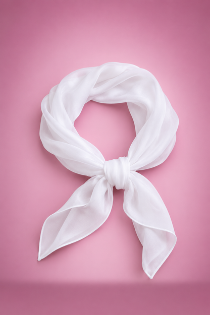 Haifa Head and Neck Scarf in White