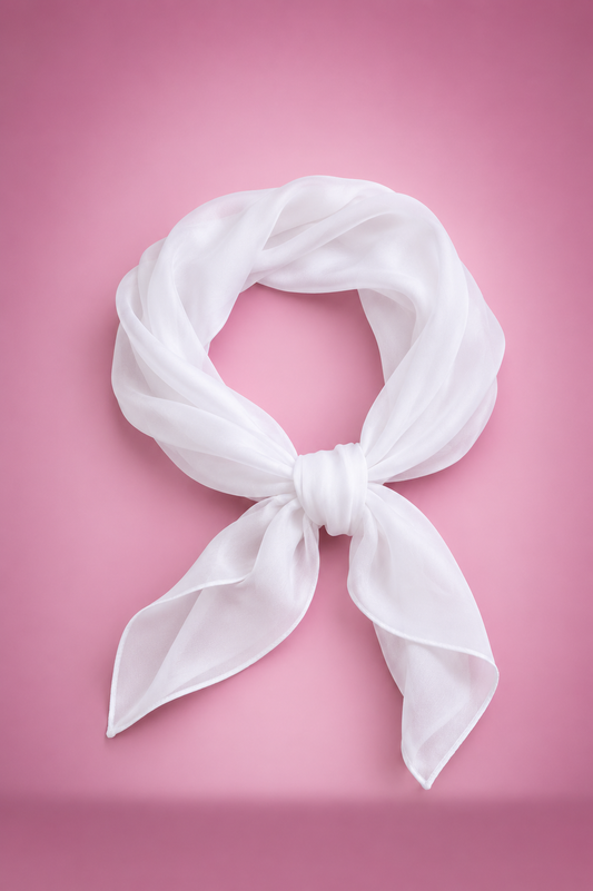 Haifa Head and Neck Scarf in White