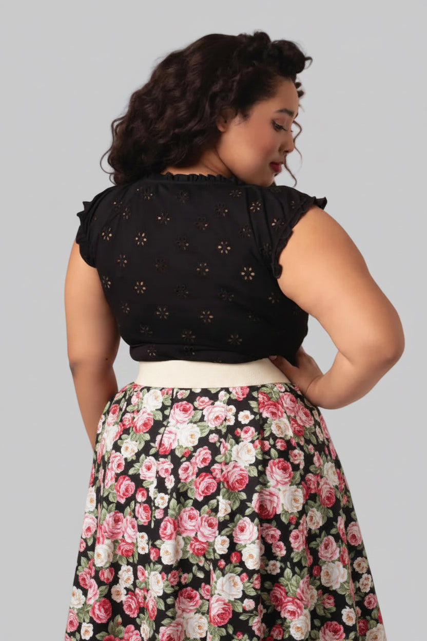 Daisy doodle black top