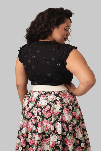 Daisy doodle black top