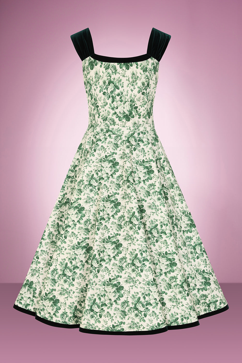 Enchanted Evergreen Swing Dress WITH matching velvet belt!