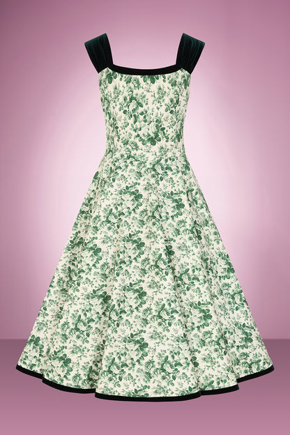 Enchanted Evergreen Swing Dress WITH matching velvet belt!