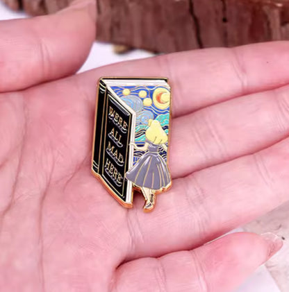 Alice in Wonderland Pin Brooch