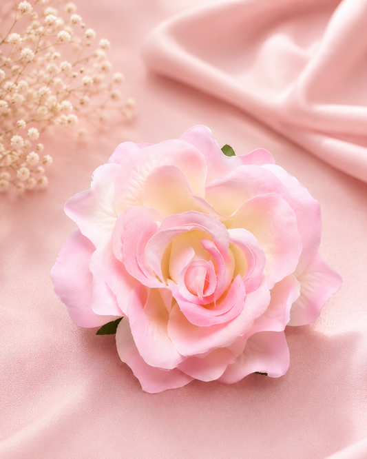 Hair Flower in Baby Pink