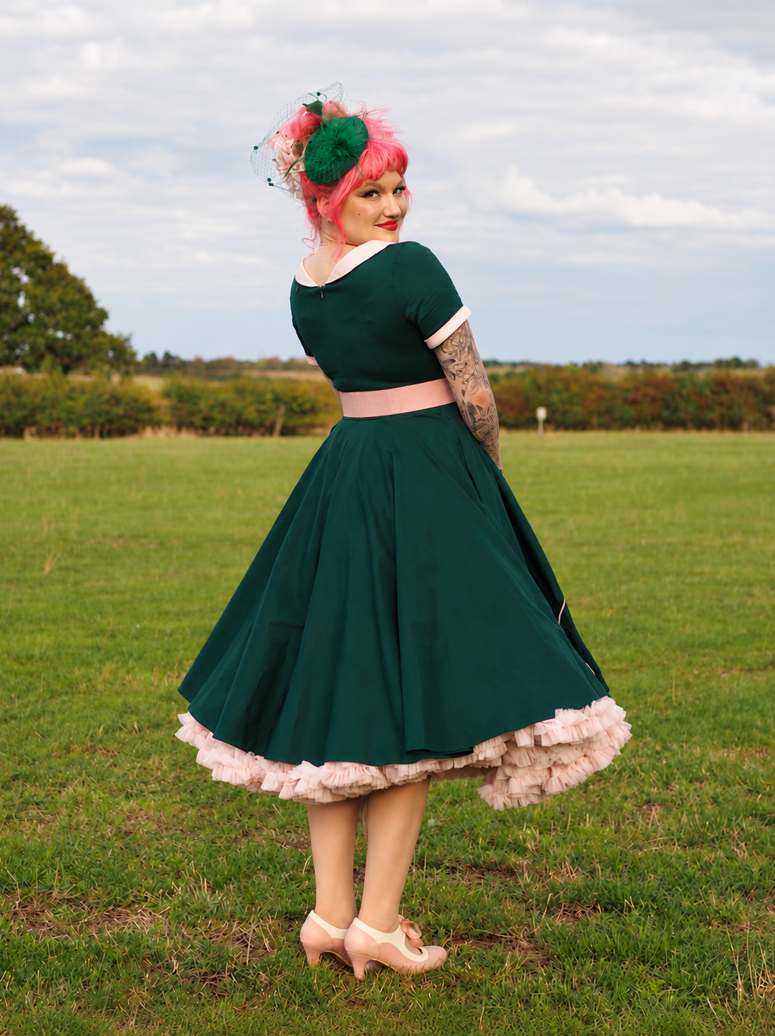 Swan Lake Serenade Swing Dress with matching Belt