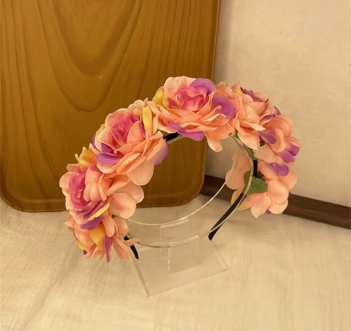 Flower Crown Peach Apricot