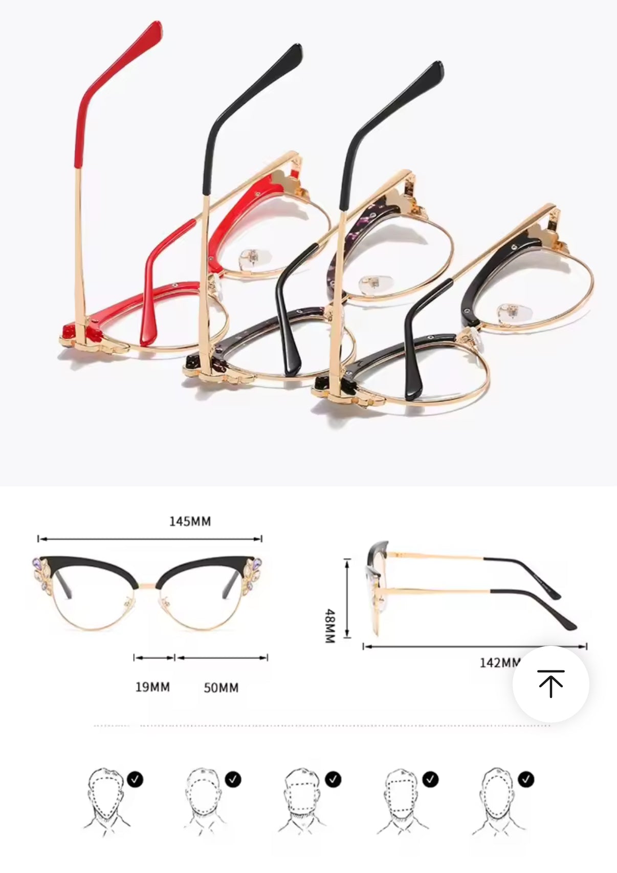 Tortoiseshell Cat Wing Embellished Glasses