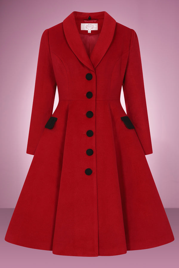 Rachel Red Swing Coat