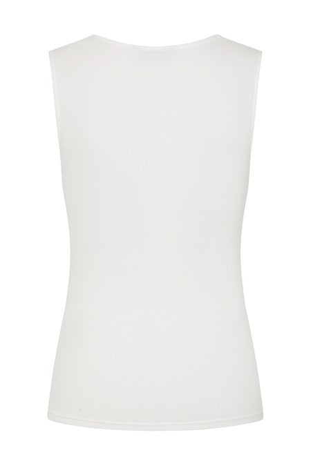 White Sweetheart Jersey Top
