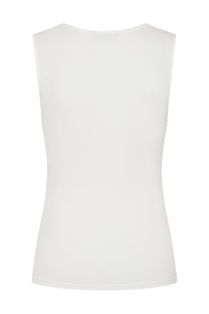 White Sweetheart Jersey Top