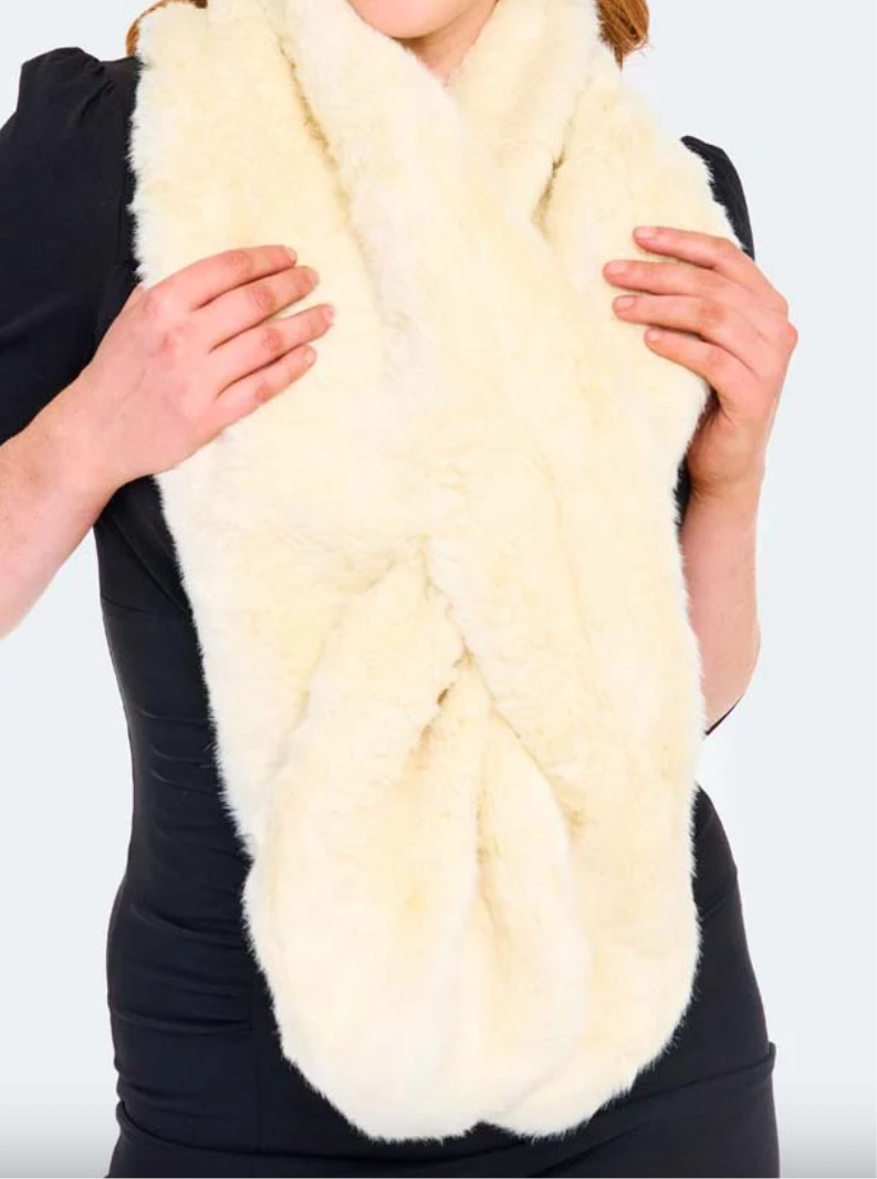 Cream Faux Fur Stole