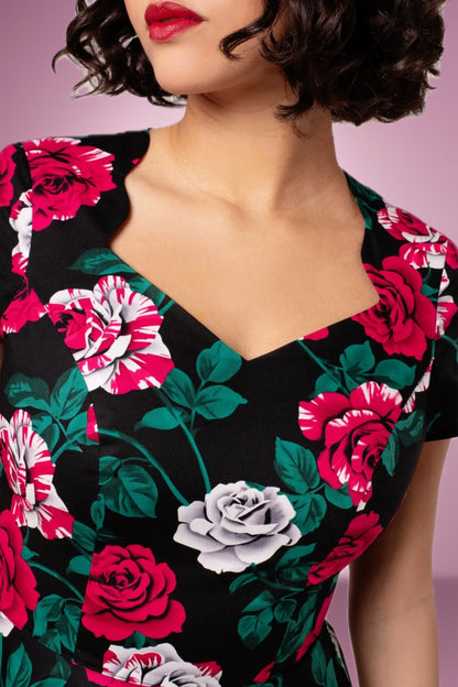 Paint Me Roses Swing Dress