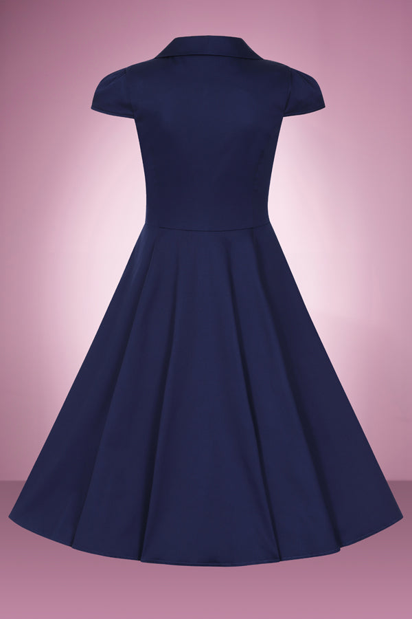 Carmel Swing Dress Full Length Product Photo Rear View