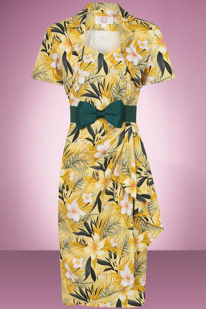 Honolulu Honey 1950s style wiggle dress front