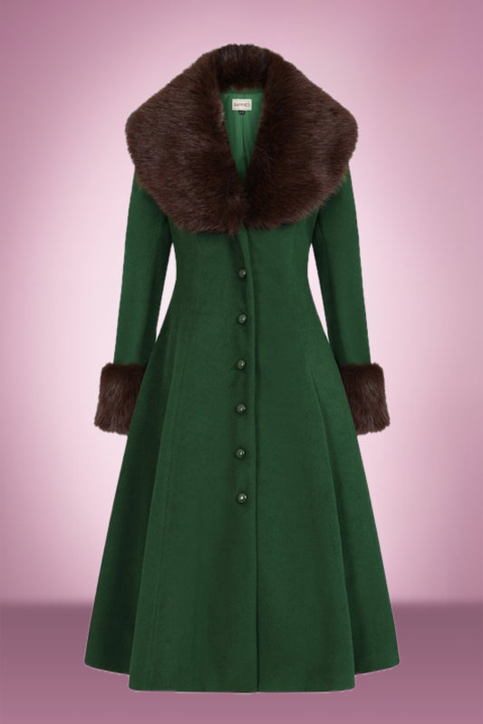 Green Ginger Swing Coat