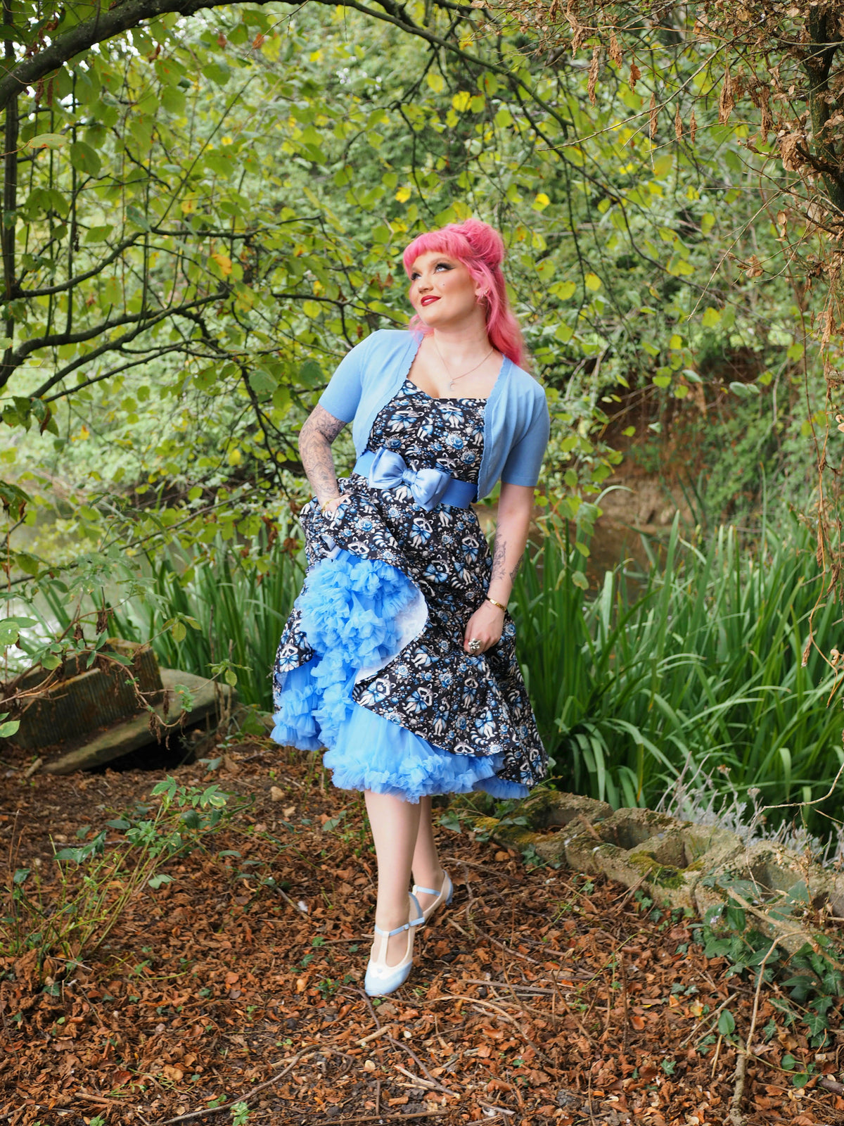 Racoon Romance Swing Dress
