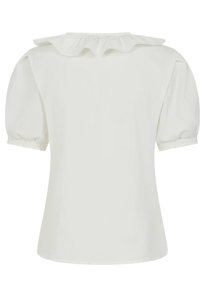 Veronica Frill Blouse in White