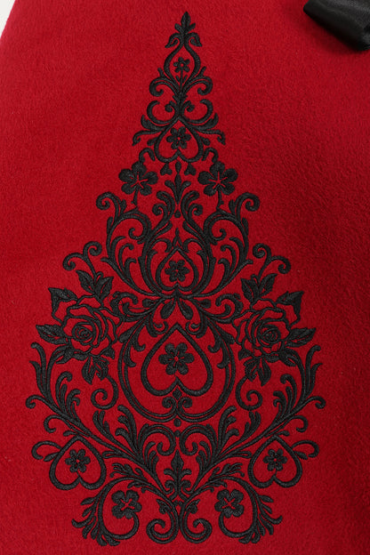 Forbidden Romance Embroidered Swing Coat and Cape PRE ORDER