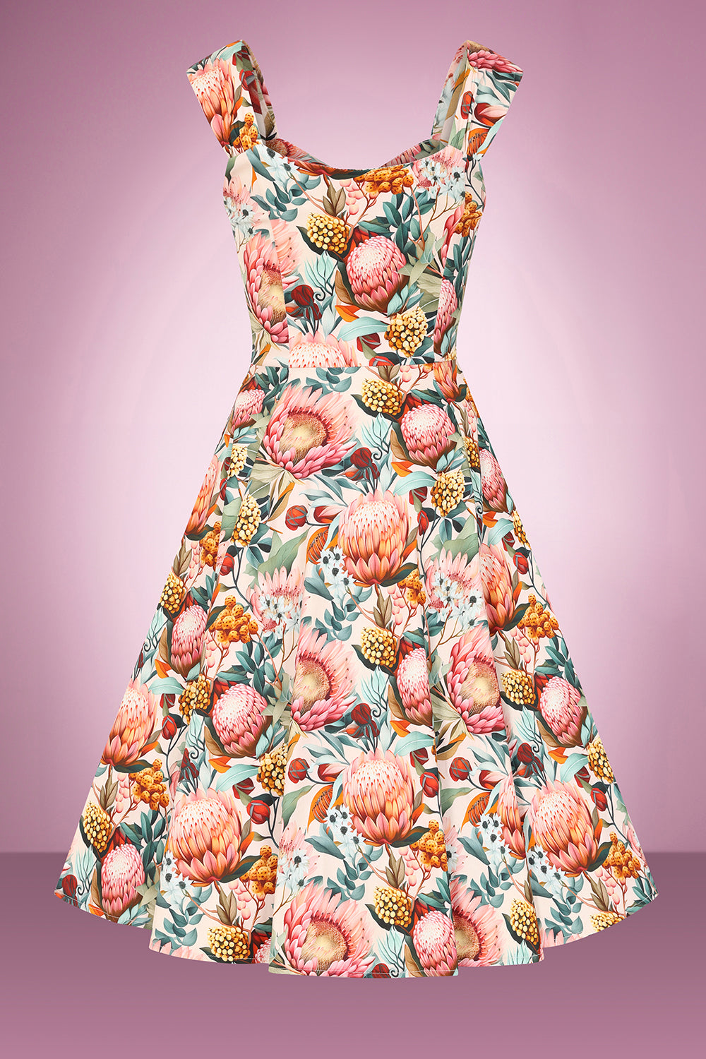 Golden Protea Swing Dress
