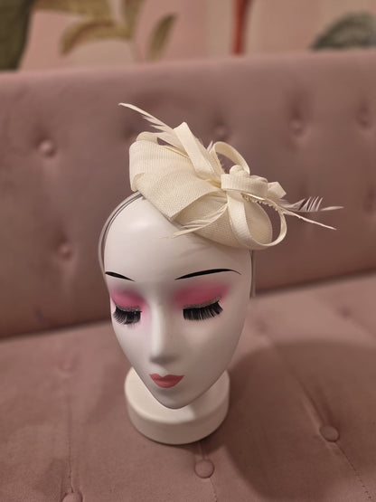 Maria Fascinator - Ivory off white