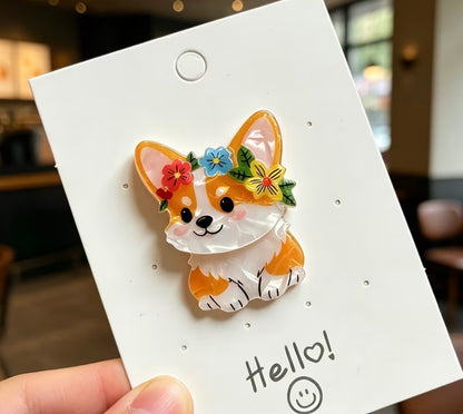 Corgi  Brooch