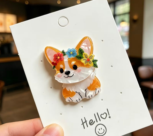 Corgi  Brooch