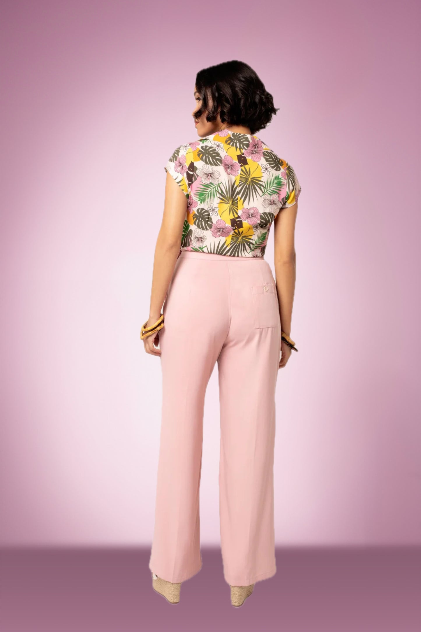 Gigi Swing Trouser Pant in Pink