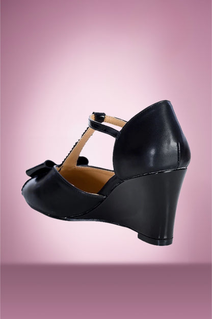 Orla Wedge Shoe in Black