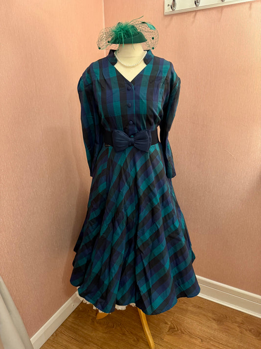 Hilda Check Swing Dress