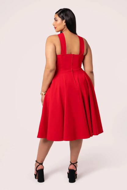 Gina G Swing Dress in Red