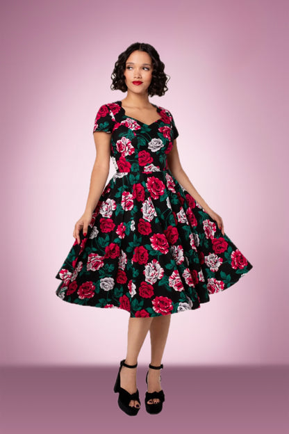 Paint Me Roses Swing Dress
