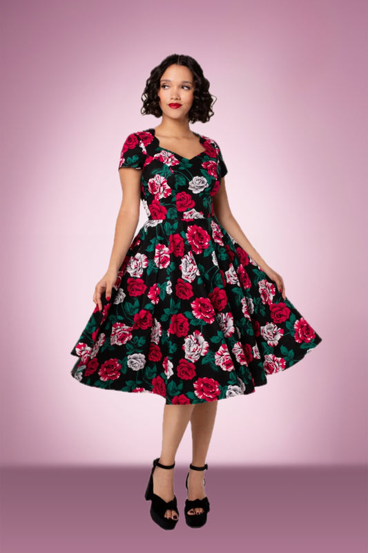 Paint Me Roses Swing Dress