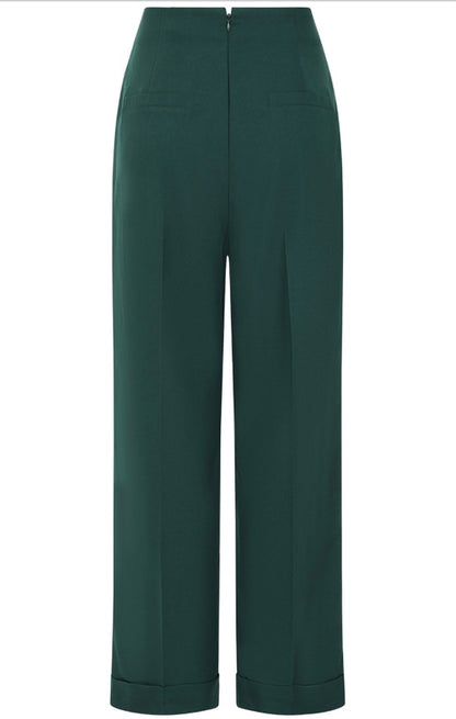 High Flyer Button Swing Pant in NEW Dark Green