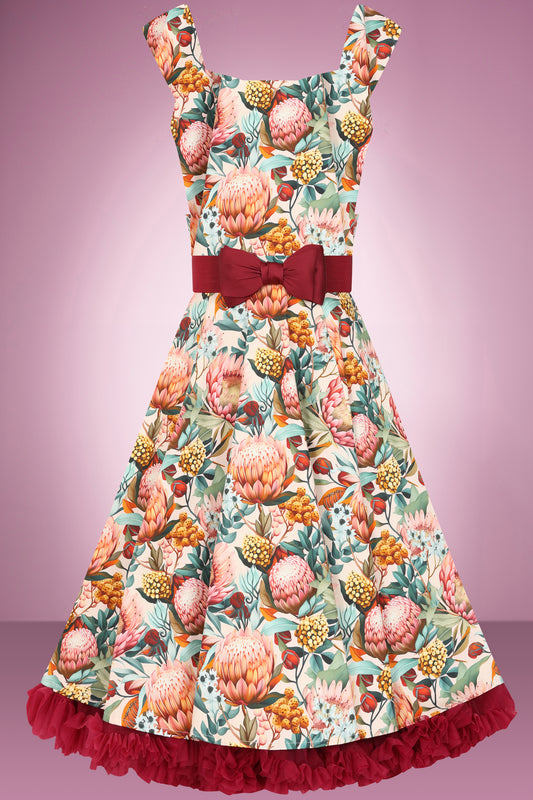Golden Protea Swing Dress