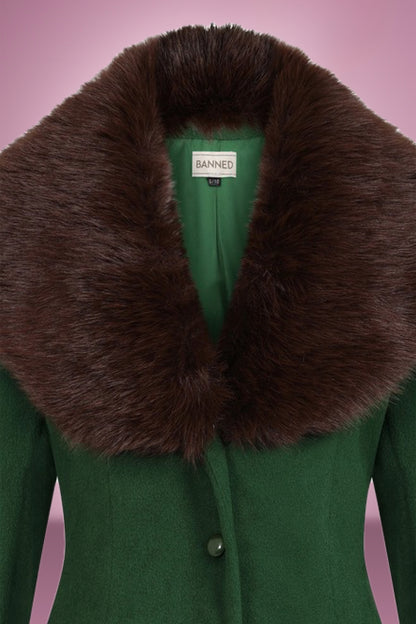 Green Ginger Swing Coat