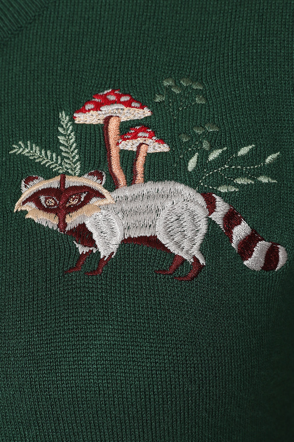 Green Rocky Racoon cardi