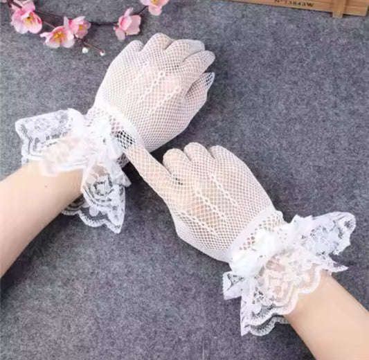 White Mesh Glove