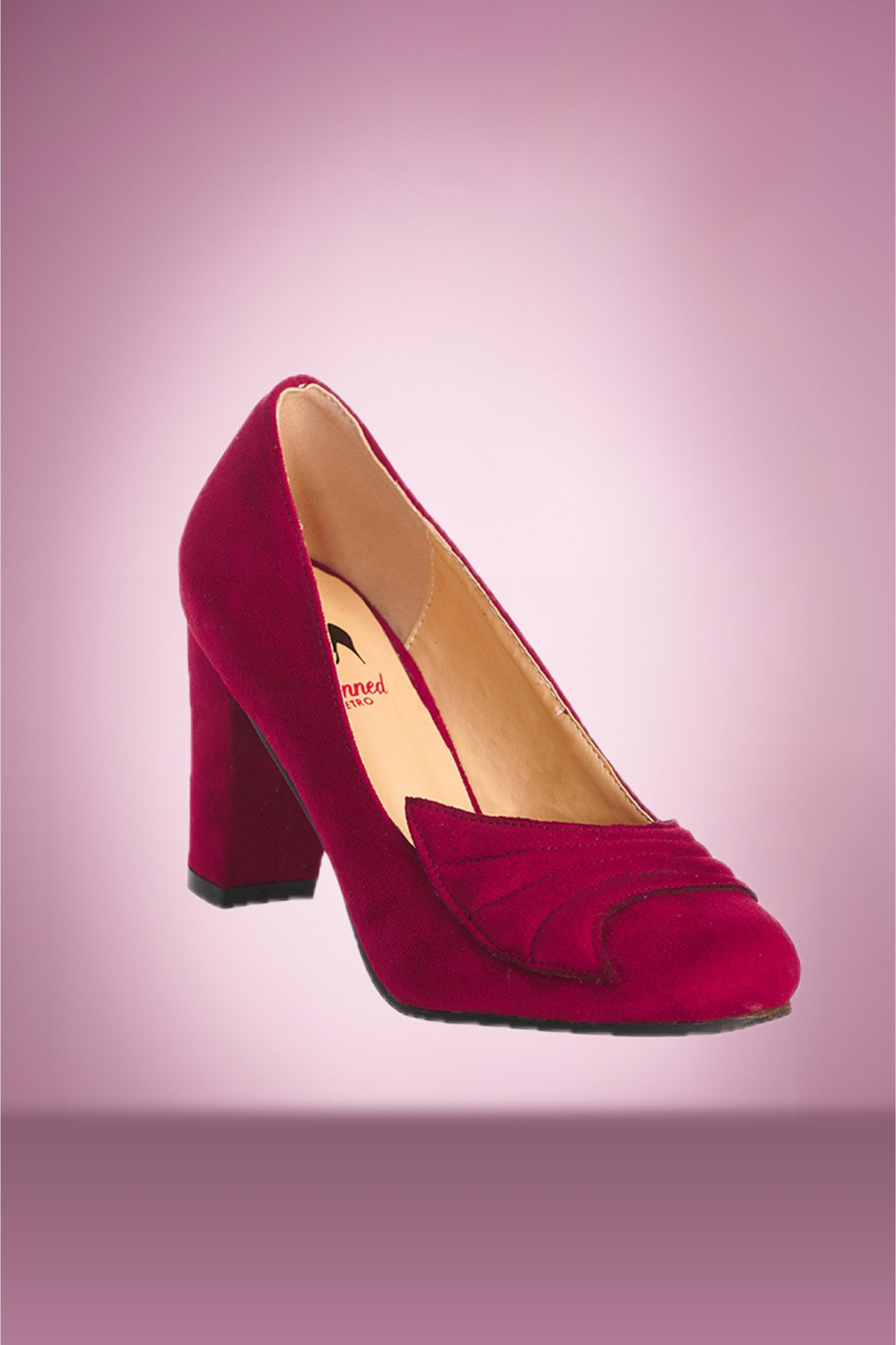 Vikki Burgundy Velvet Shoes