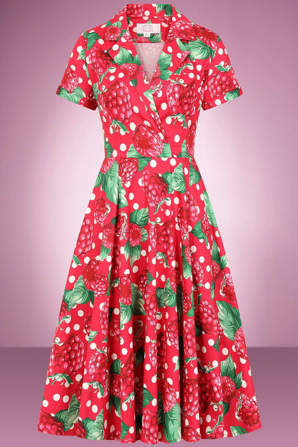 Raspberry Ripple Swing Dress