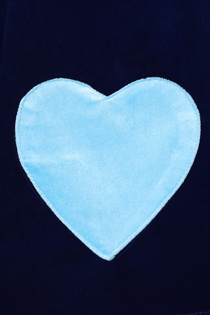 Alice Swing Dress Blue Heart Appliqué Detail