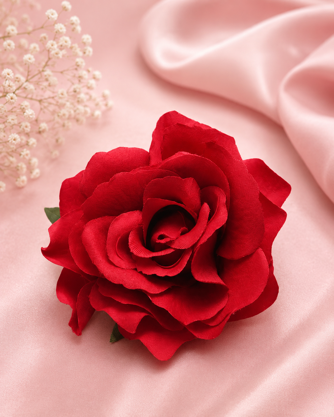 Hair Flower in Red