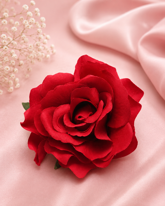 Hair Flower in Red