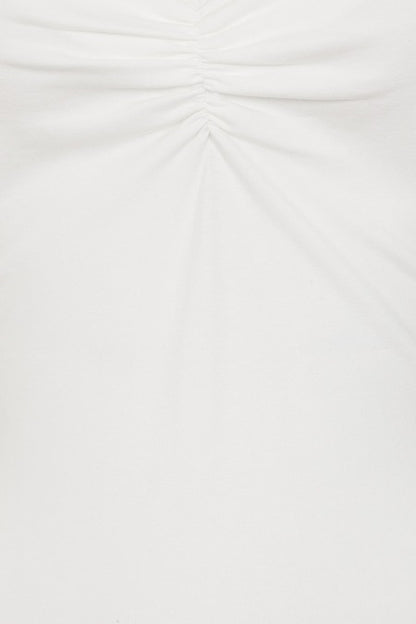White Sweetheart Jersey Top