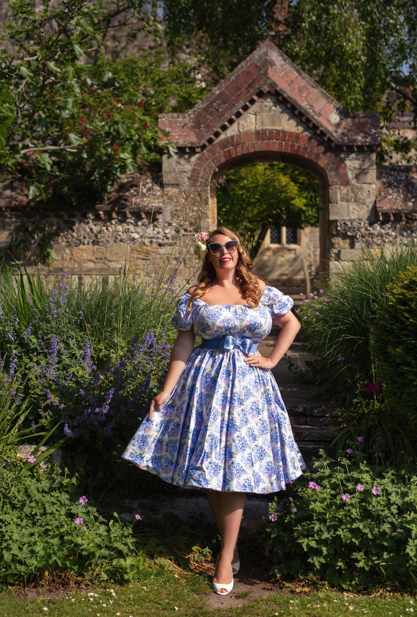 Heide Hydrangea Swing Dress
