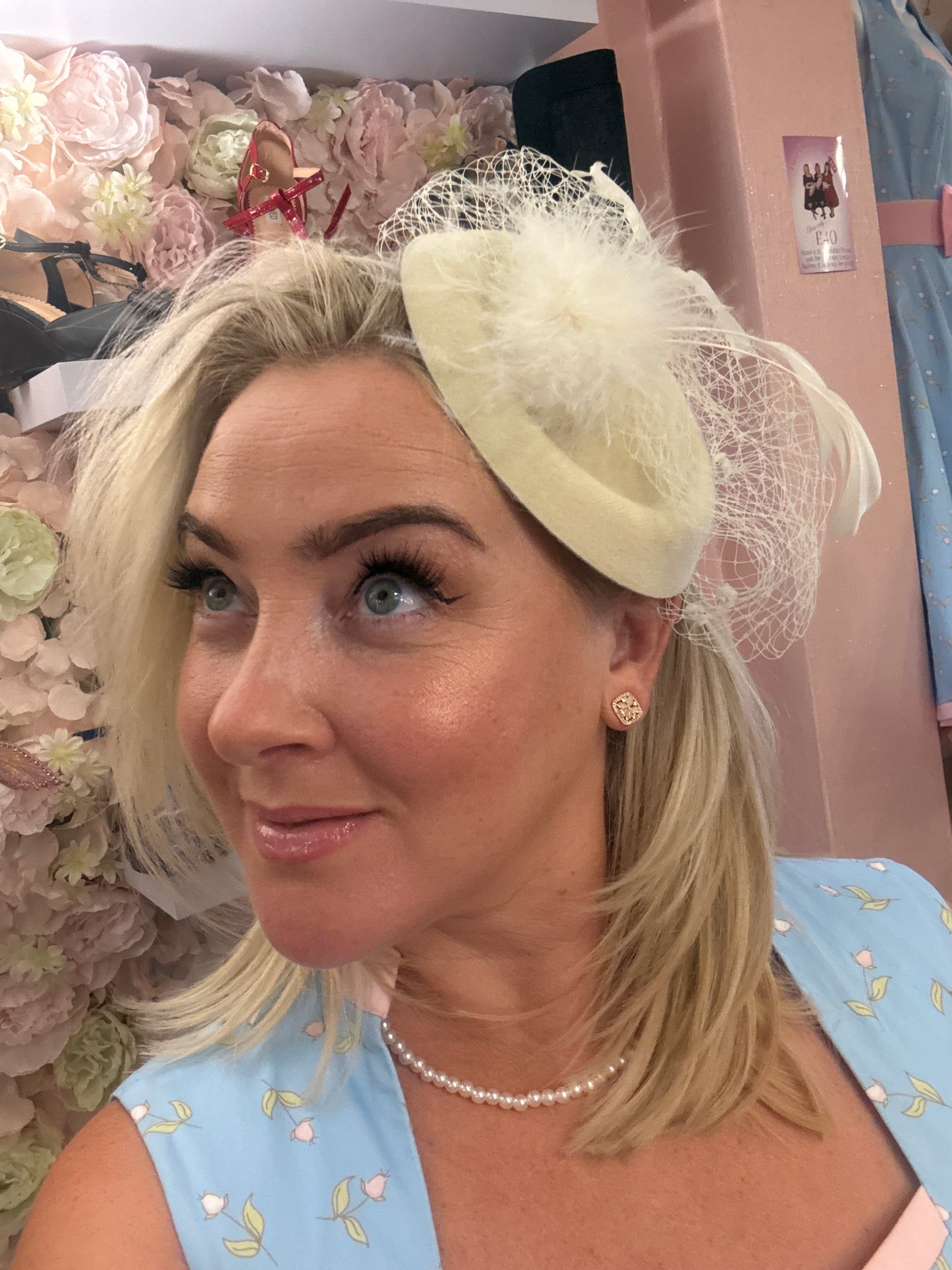 Maud Fascinator - Ivory