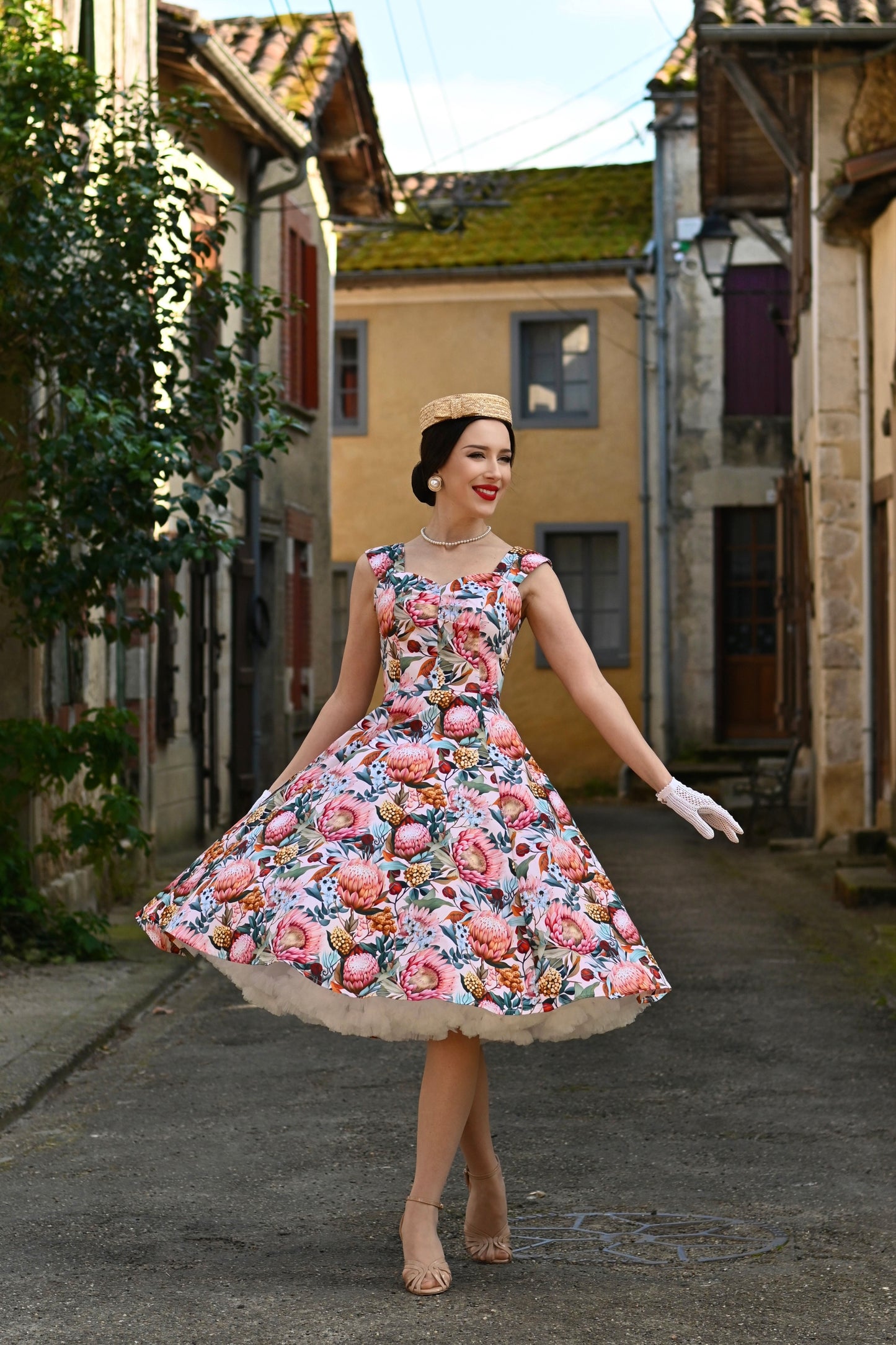 Golden Protea Swing Dress