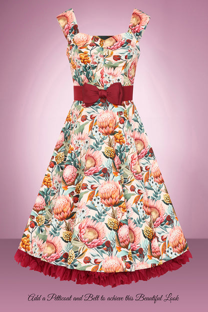 Golden Protea Swing Dress